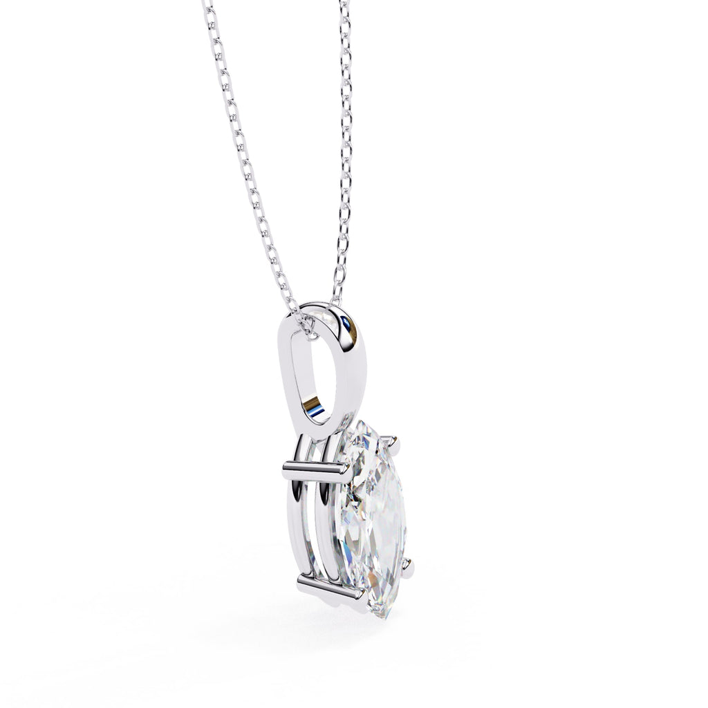 Elegant Marquise Solitaire Pendant
