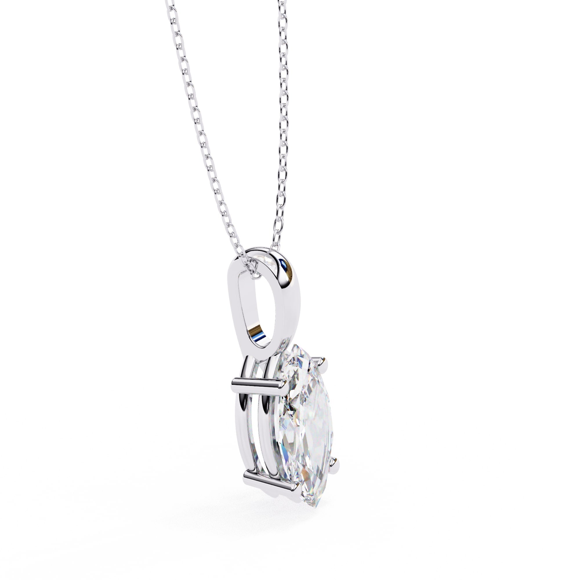 Elegant Marquise Solitaire Pendant