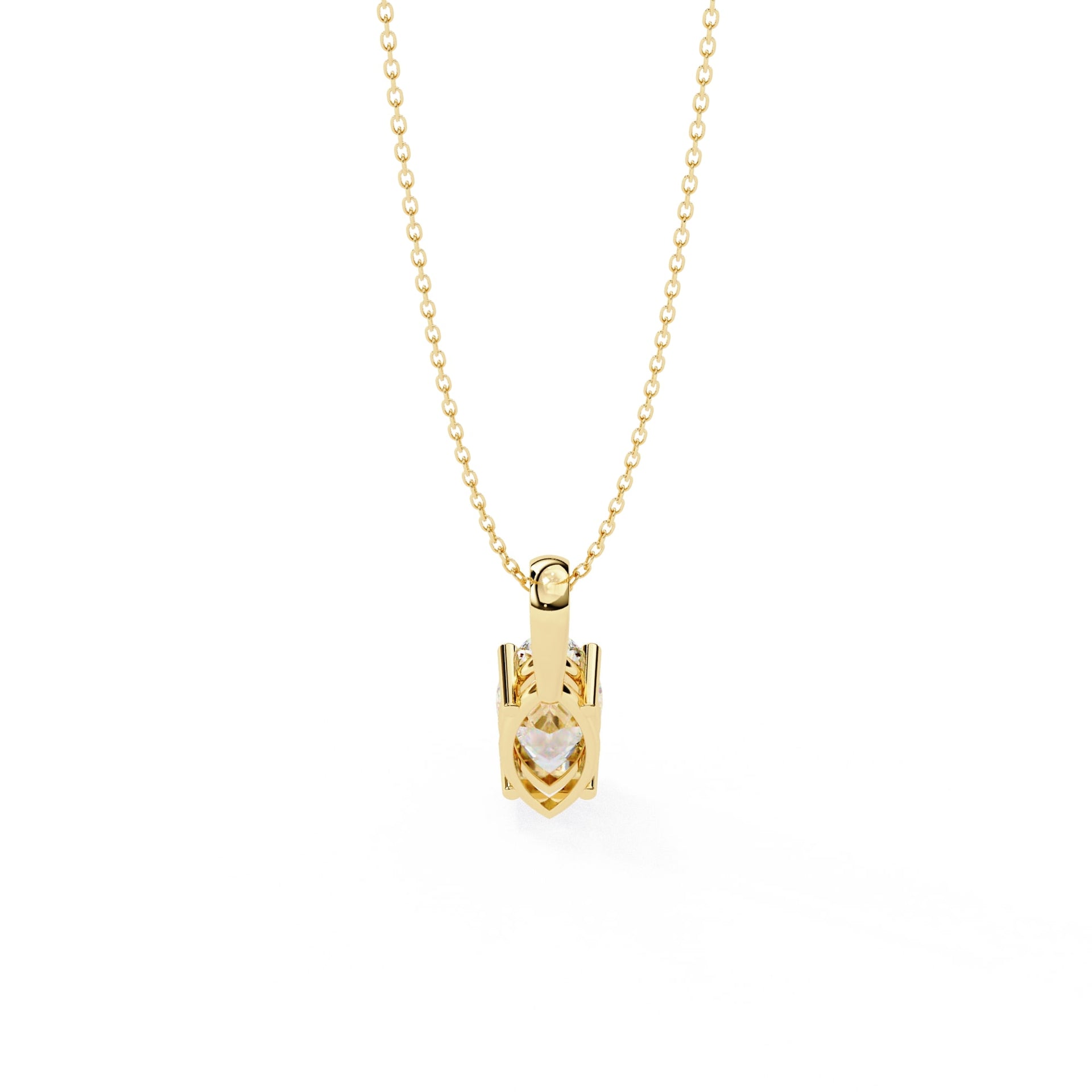 Marquise Lab Diamond Solitaire Pendant