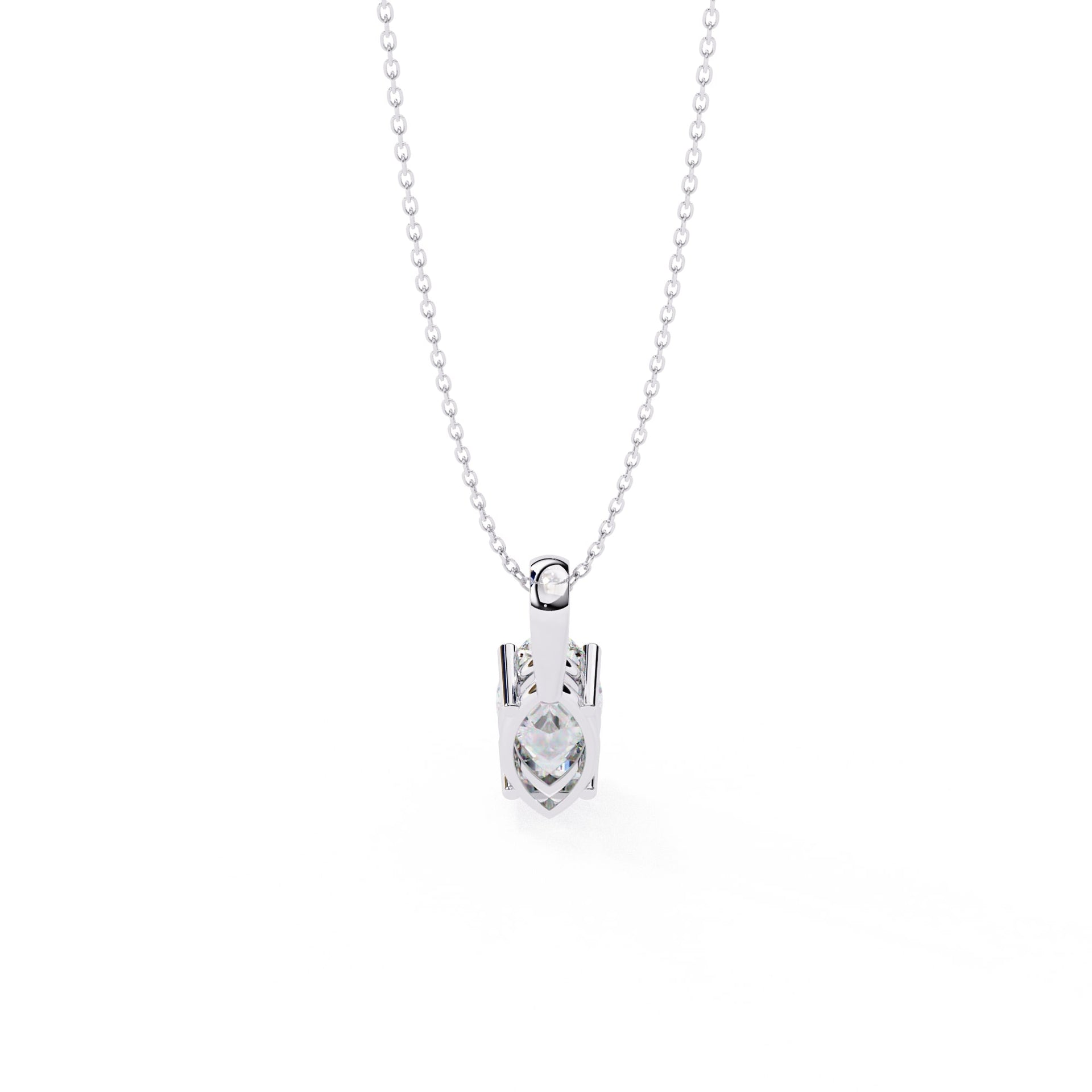 Marquise Lab Diamond Solitaire Pendant