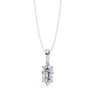 Marquise Lab Diamond Solitaire Pendant