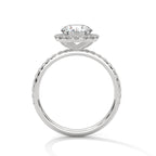 Round Diamond Halo Solitaire Engagement Ring