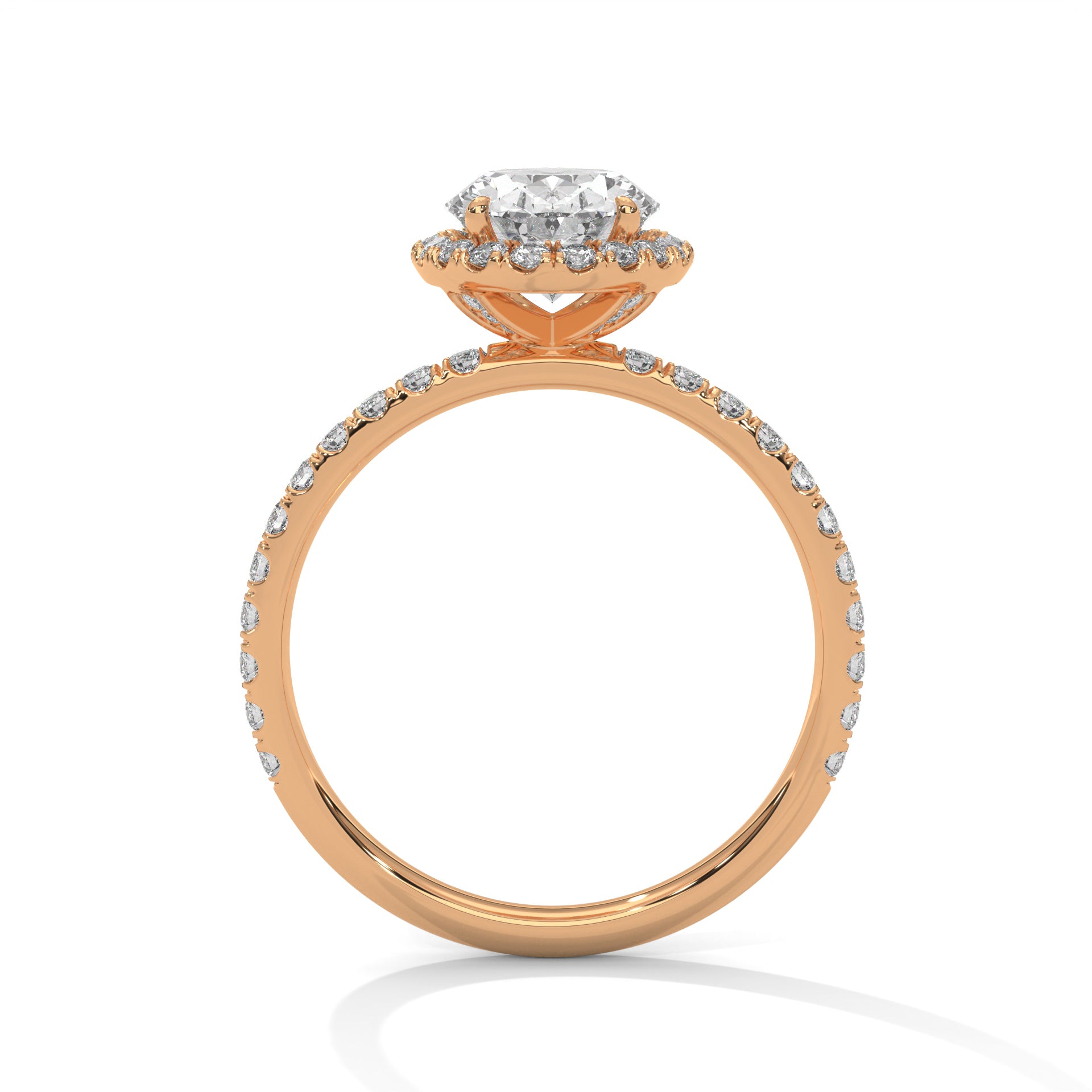 Oval Cut Lab Diamond Halo Ring