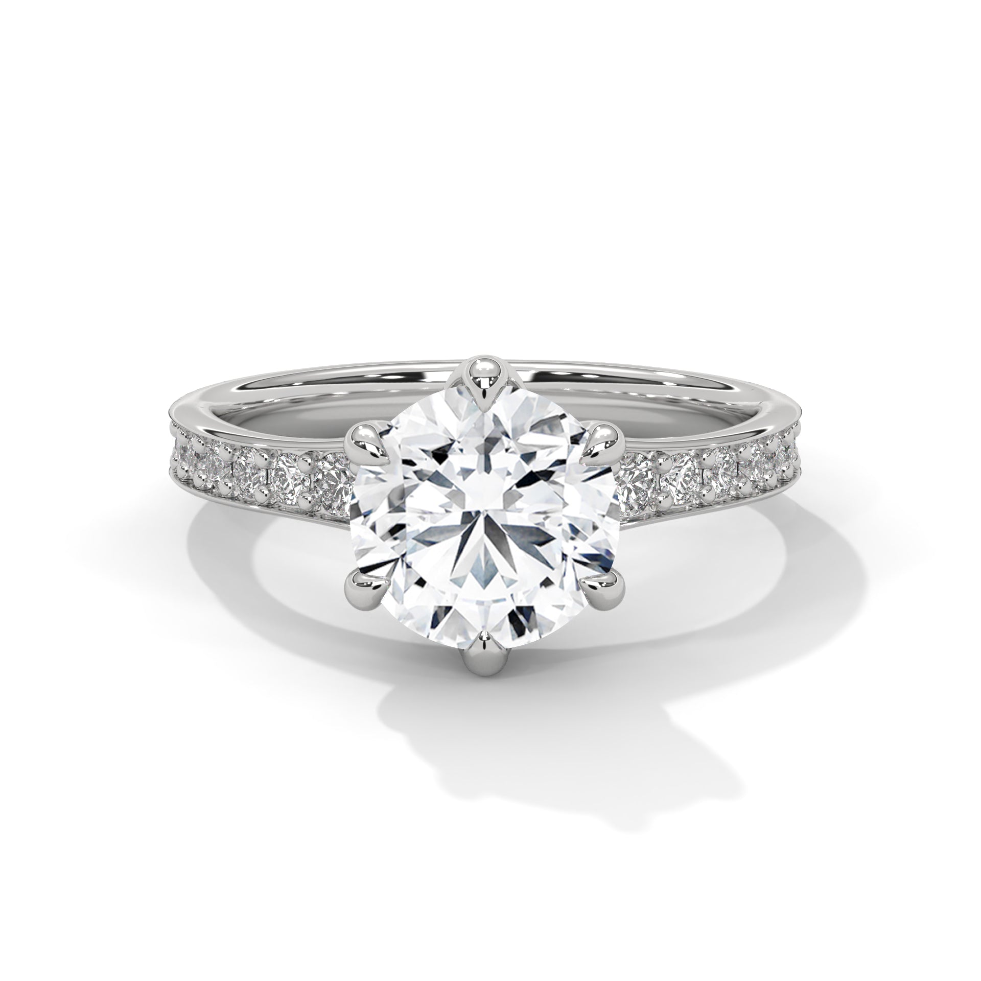 2 Carat Round Cut Solitaire Diamond Ring