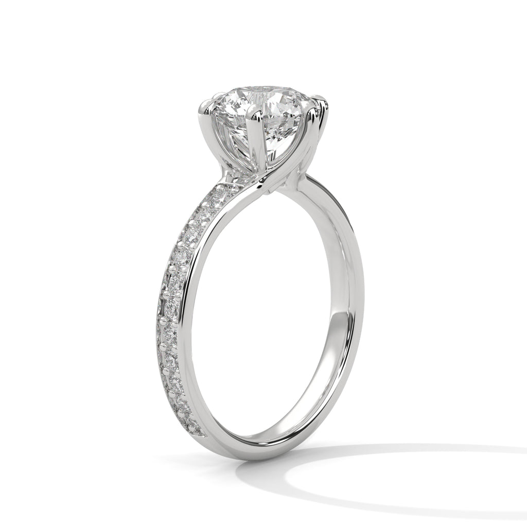 2 Carat Round Cut Solitaire Diamond Ring