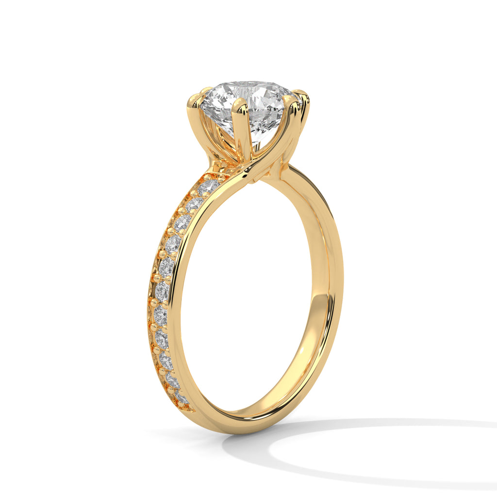 2 Carat Round Cut Solitaire Diamond Ring