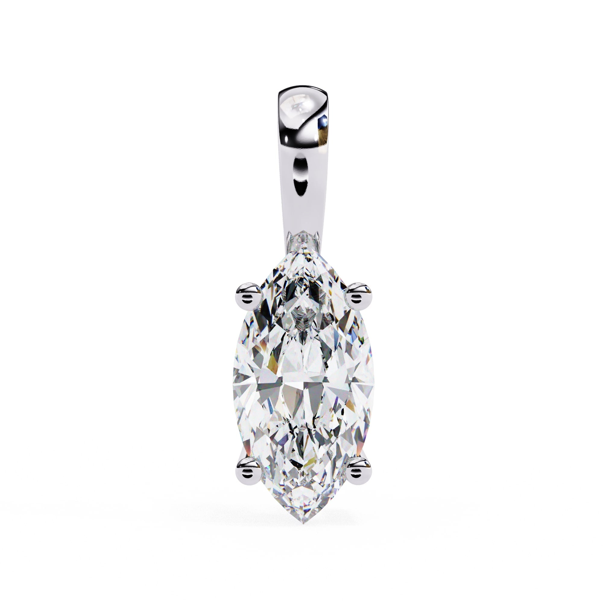 Elegant Marquise Solitaire Pendant