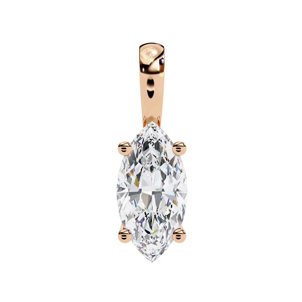 Elegant Marquise Solitaire Pendant