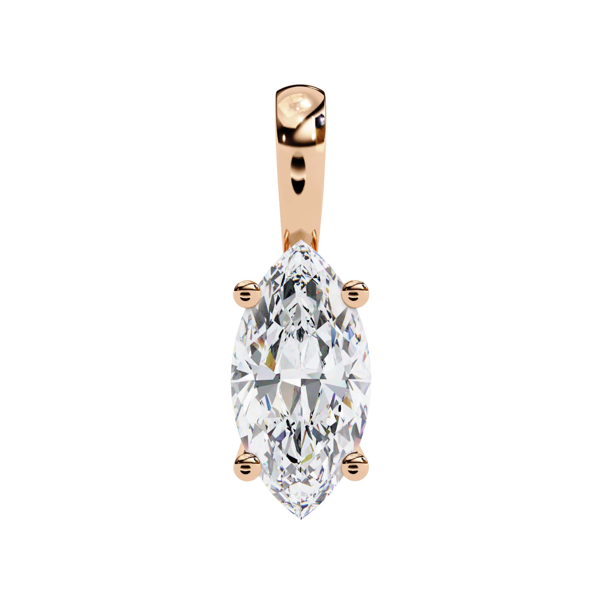 Elegant Marquise Solitaire Pendant