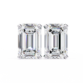 2.39 Carat Emerald Cut Lab Grown Diamond Push Back Stud Earrings
