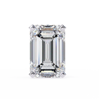 Emerald Cut Stud with V Prong Setting