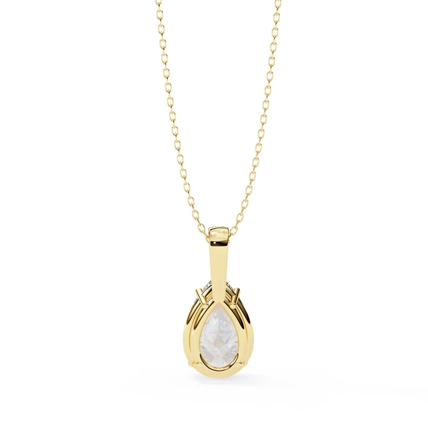 1 CT Pear Lab-Grown Diamond Complimentary Solitaire Pendant