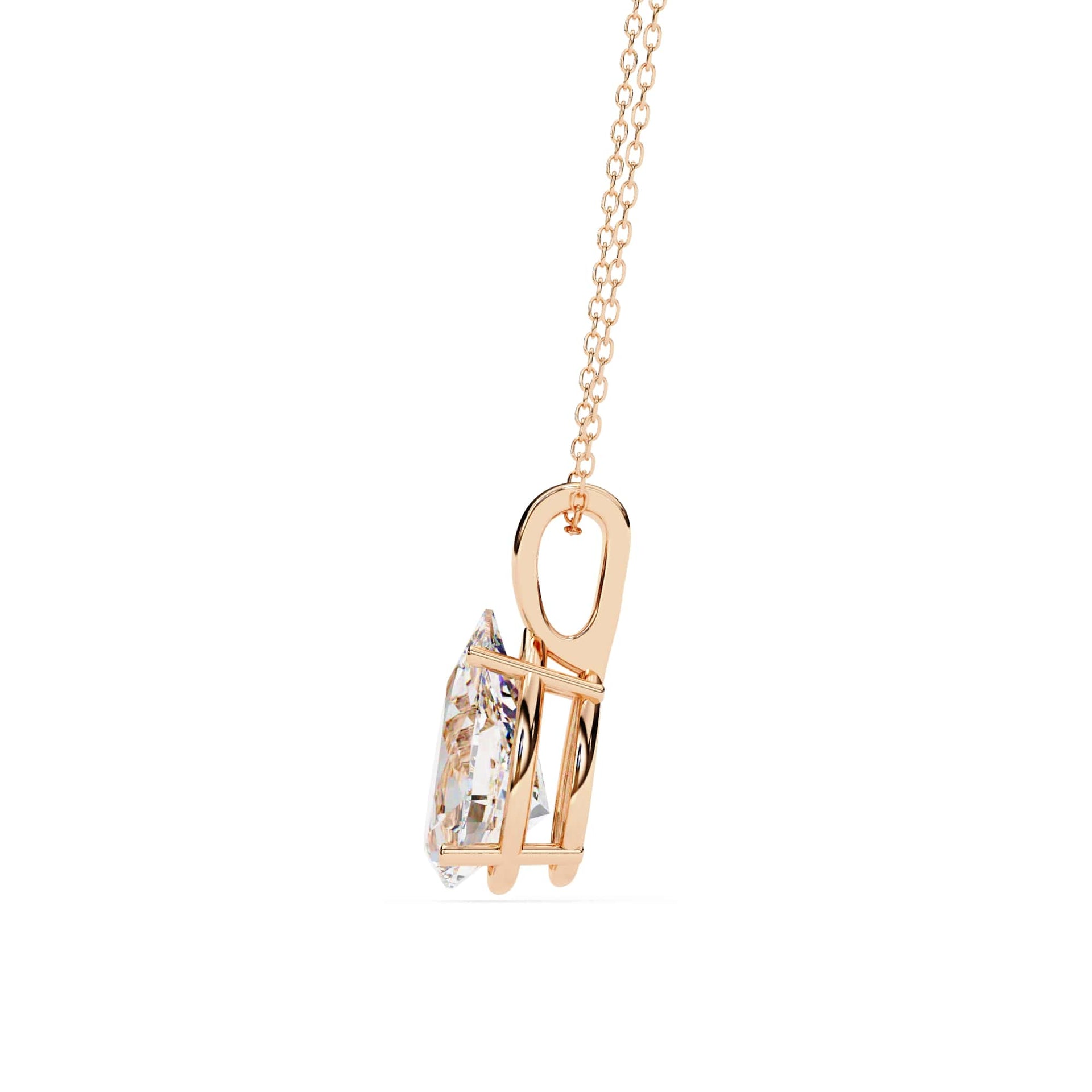 Pear Shaped Lab Diamond Solitaire Pendant