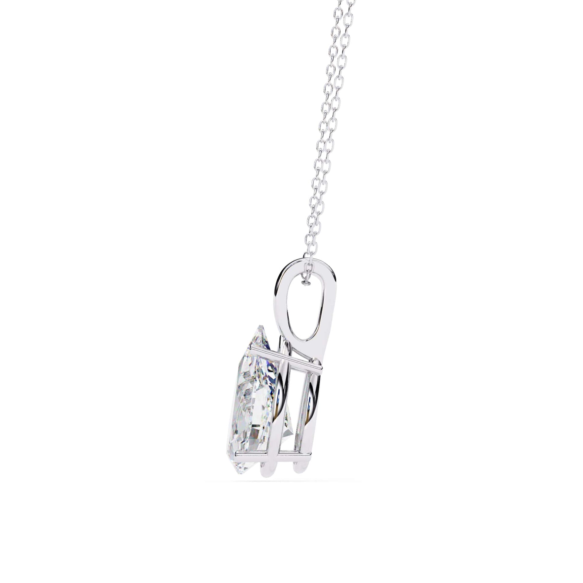 Pear Shaped Lab Diamond Solitaire Pendant