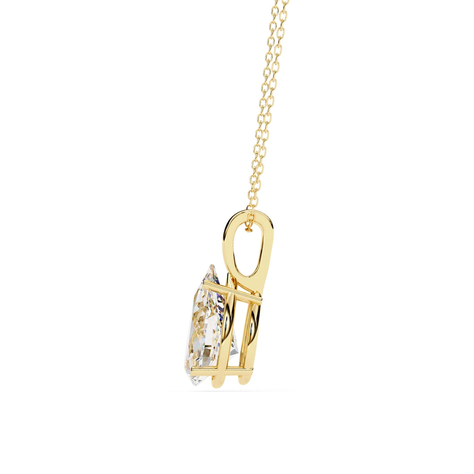 Pear Shaped Lab Diamond Solitaire Pendant