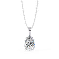 2 Carat Pear Cut Lab Grown Diamond Solitaire Gold Pendant
