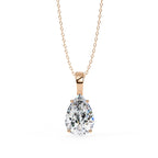 Pear Shaped Lab Diamond Solitaire Pendant