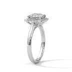 2 Carat Princess Diamond Halo Engagement Ring