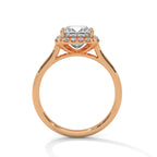 2 Carat Princess Diamond Halo Engagement Ring