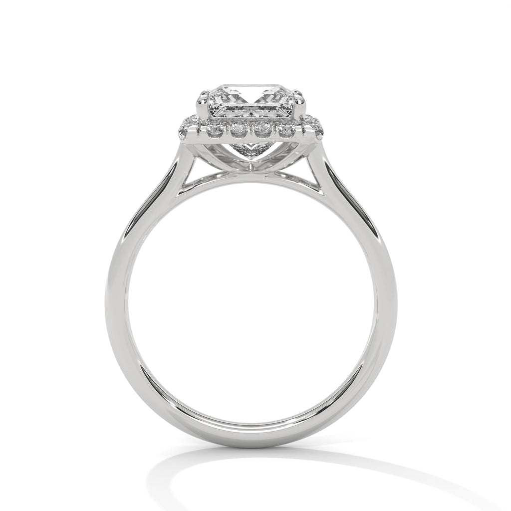 2 Carat Princess Diamond Halo Engagement Ring