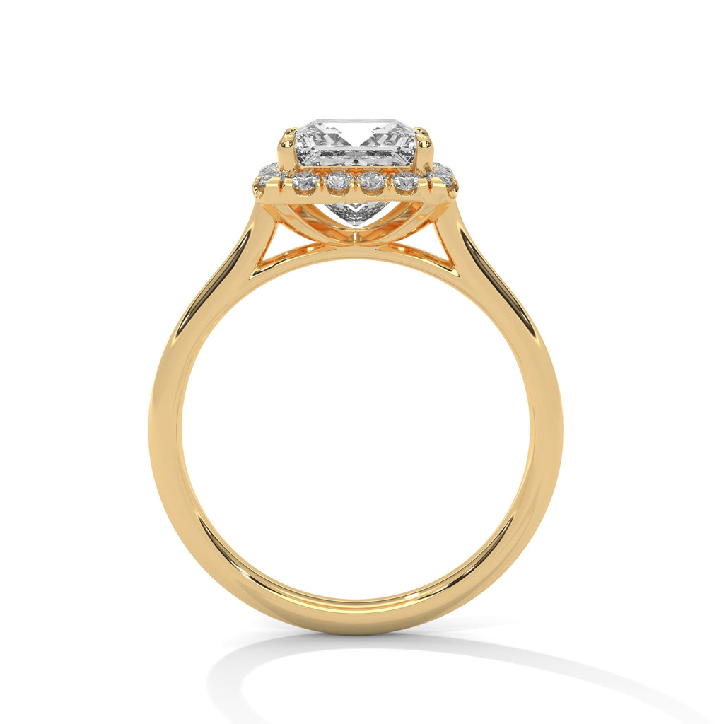 2 Carat Princess Diamond Halo Engagement Ring