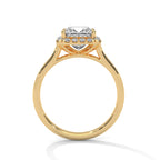 2 Carat Princess Diamond Halo Engagement Ring