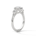 Oval And Pear Cut Lab Diamond Three Stone Ring