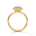 Oval Cut Lab Diamond Halo Solitiare Ring