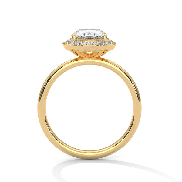 Oval Cut Lab Diamond Halo Ring