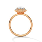 Oval Cut Lab Diamond Halo Solitiare Ring