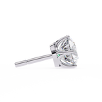 Round Diamond Stud Earrings 6-Prong Basket Setting