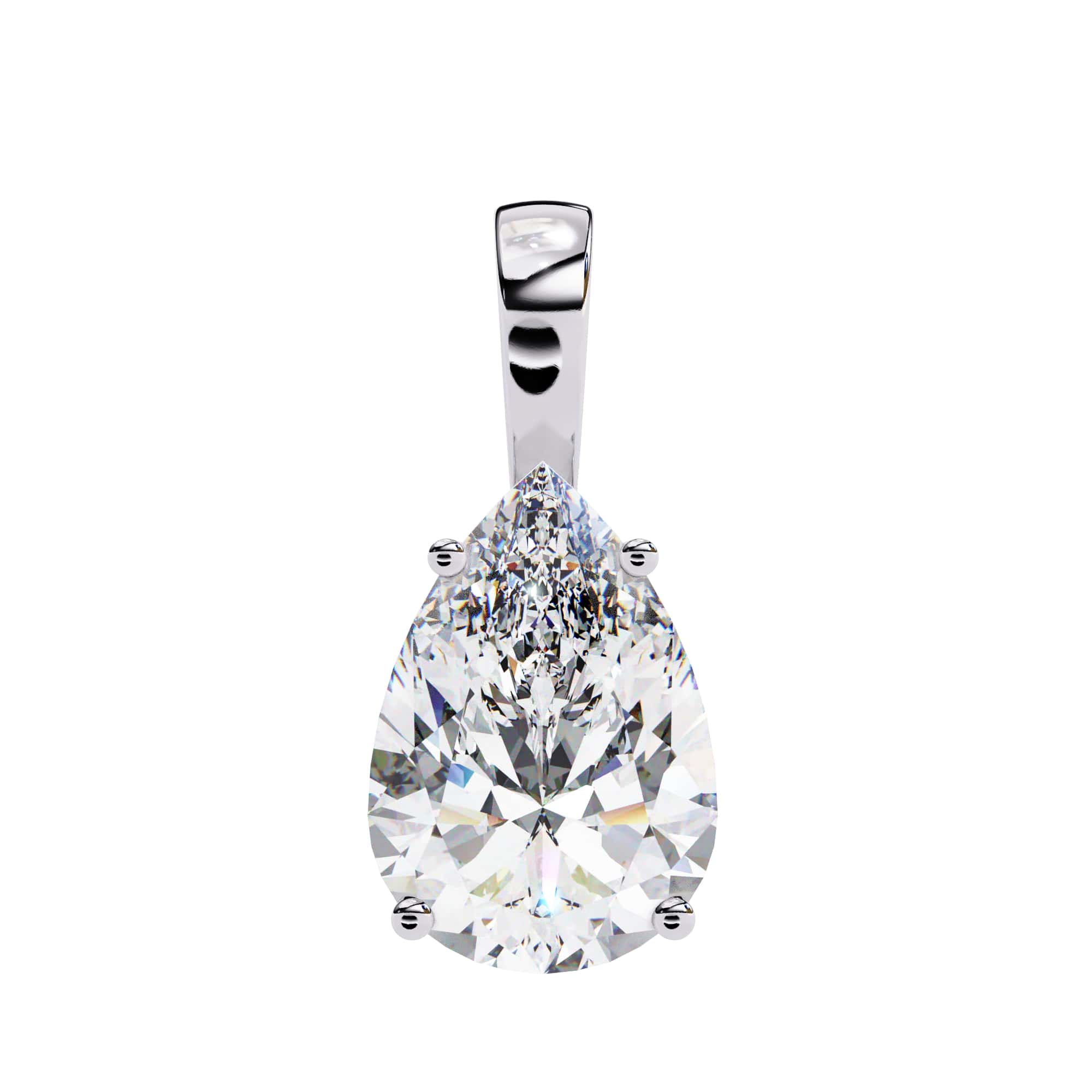 Stunning Pear Solitaire Pendant