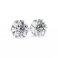 2.57 Carat Round Cut Lab Grown Diamond Studs For Women