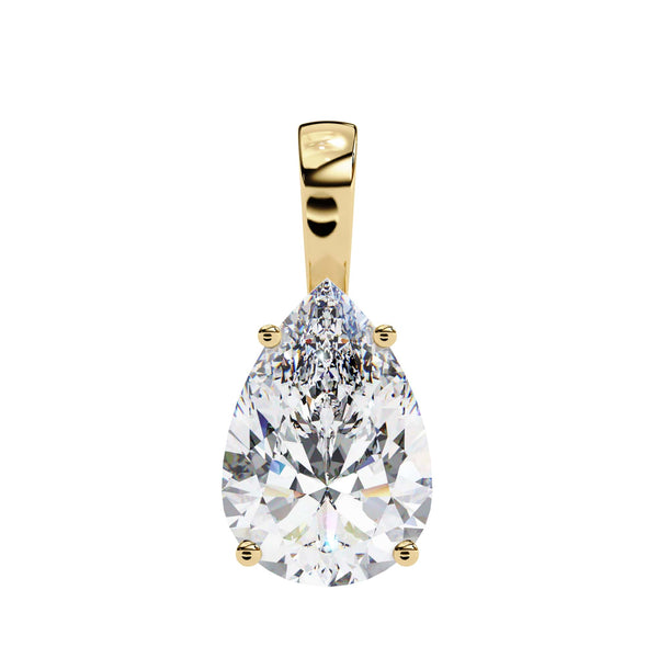 Pear Shaped Lab Diamond Solitaire Pendant