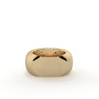 Gold ring on a white background