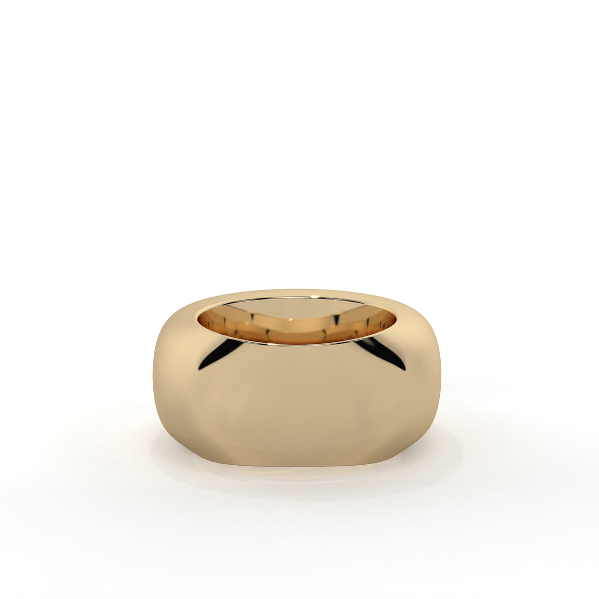 Gold ring on a white background