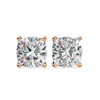 Cushion Square Cut Lab Diamond Stud Earrings