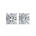 2.33 Carat Cushion Cut Lab Grown Diamond Tiny Stud Earrings