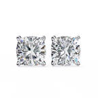 Cushion Square Cut Lab Diamond Stud Earrings