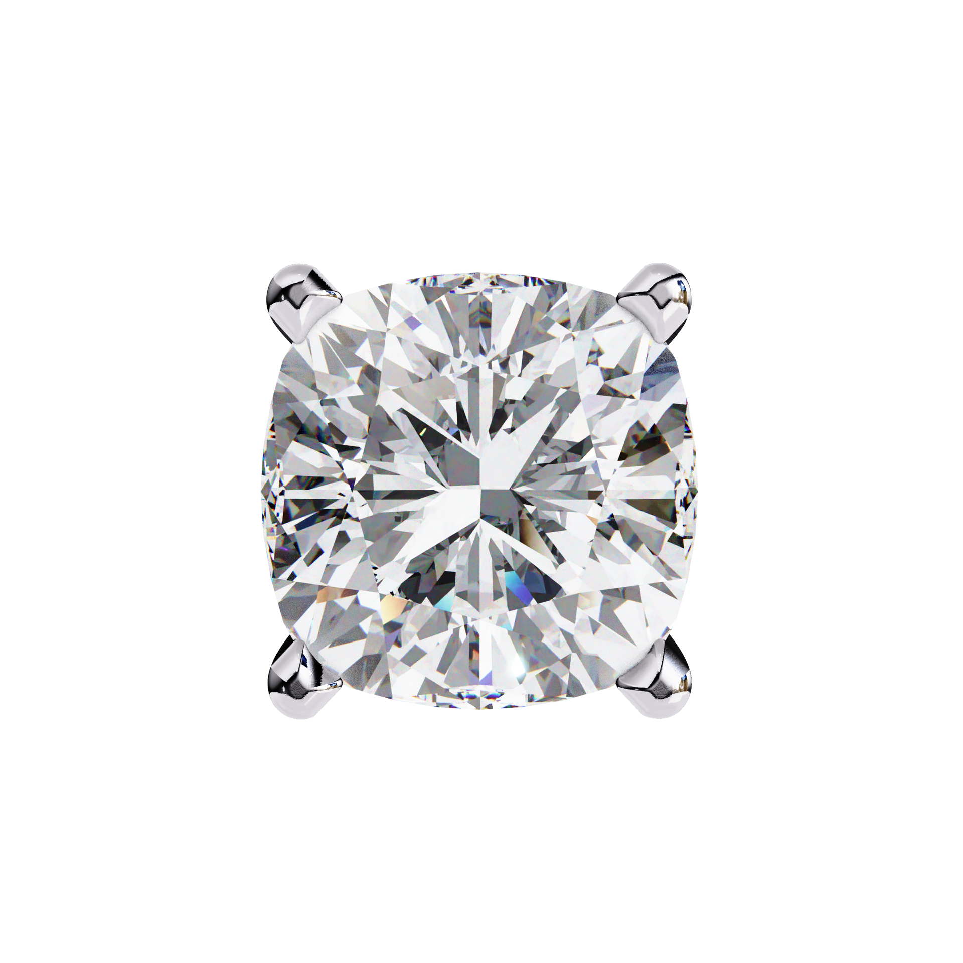 Cushion Square Cut Lab Diamond Stud Earrings