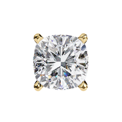 Cushion Diamond Stud Earrings 4-Prong Basket Setting