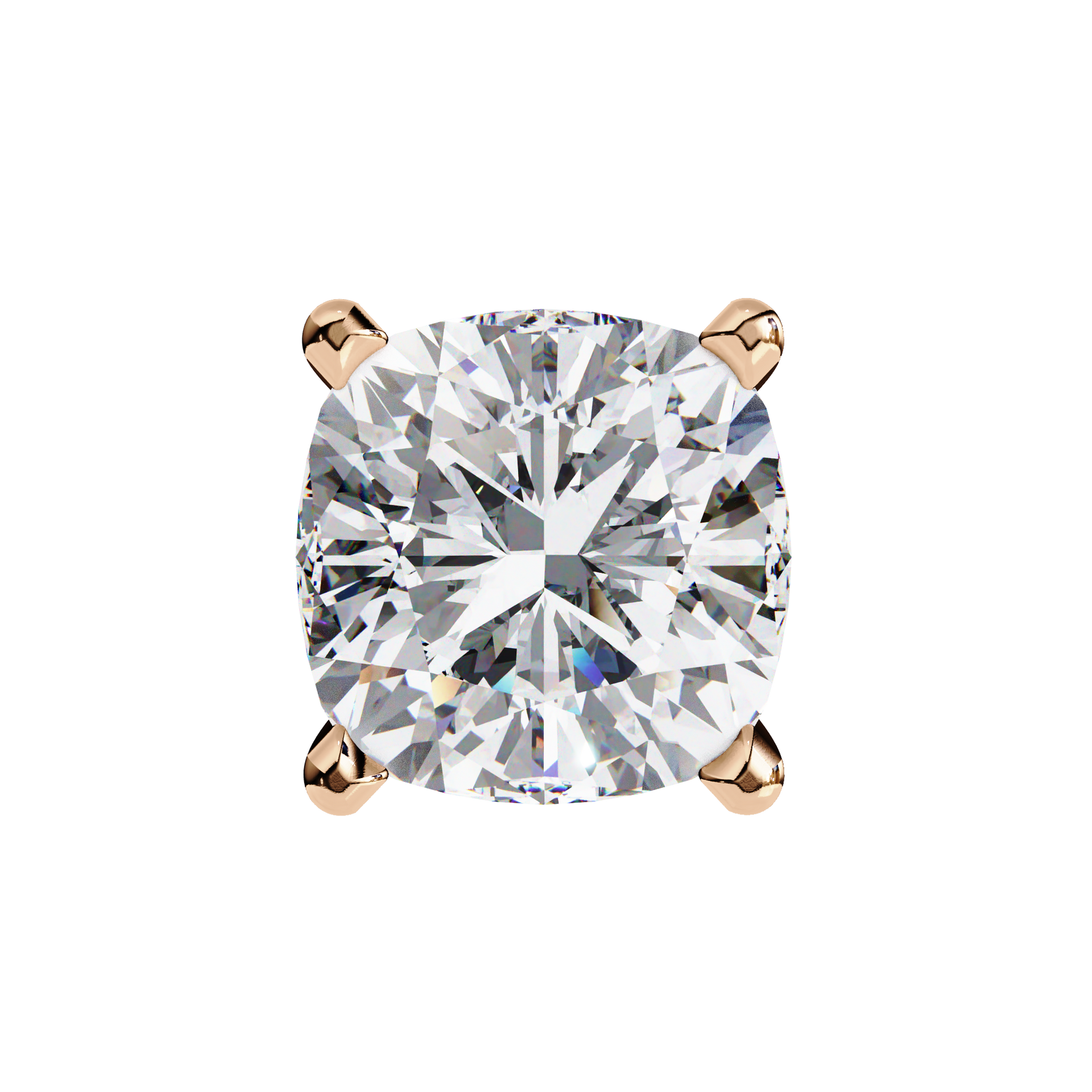 Cushion Square Cut Lab Diamond Stud Earrings