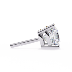 Cushion Diamond Stud Earrings 4-Prong Basket Setting