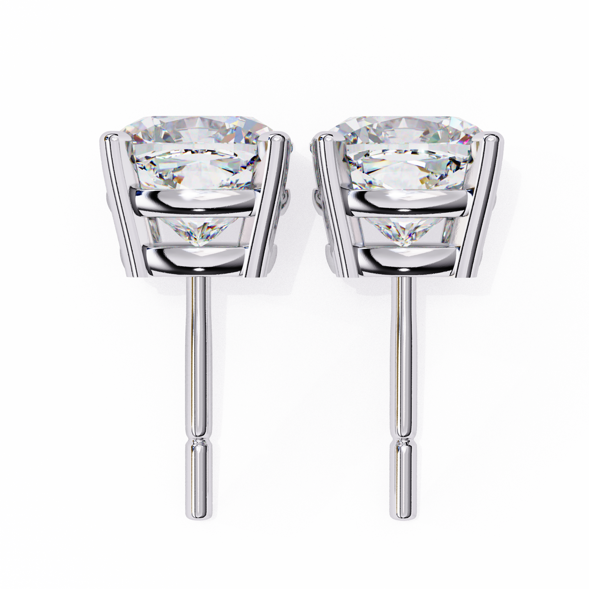 Cushion Square Cut Lab Diamond Stud Earrings