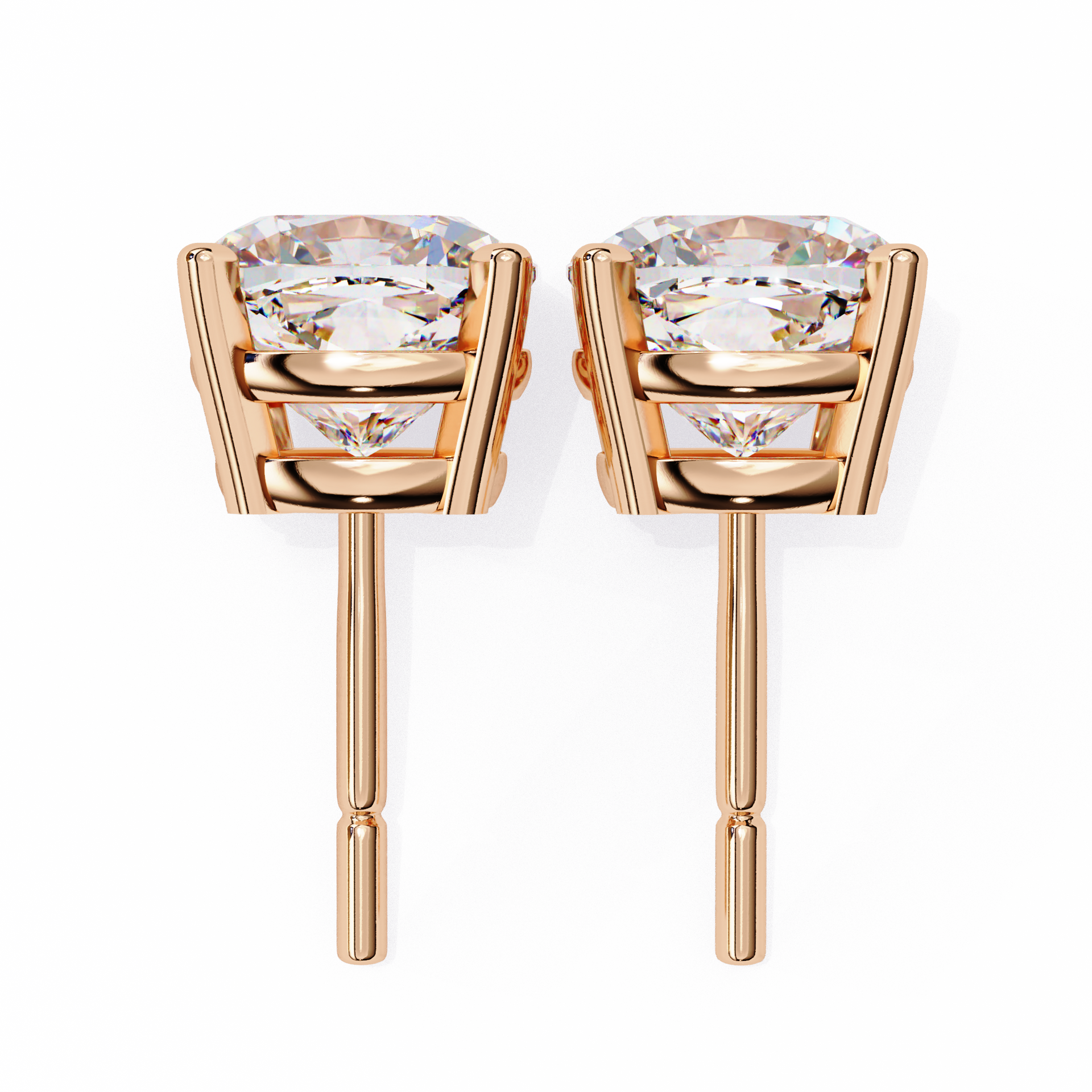 Cushion Square Cut Lab Diamond Stud Earrings