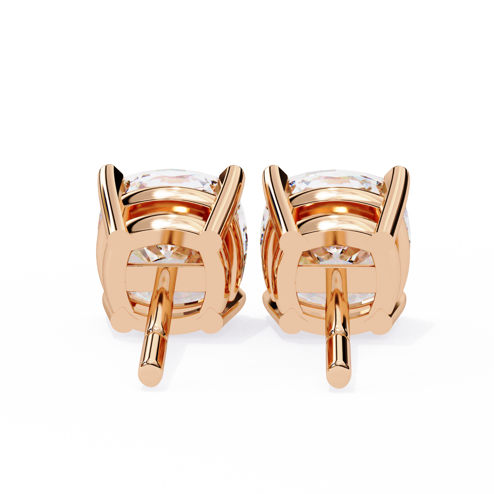 Cushion Square Cut Lab Diamond Stud Earrings