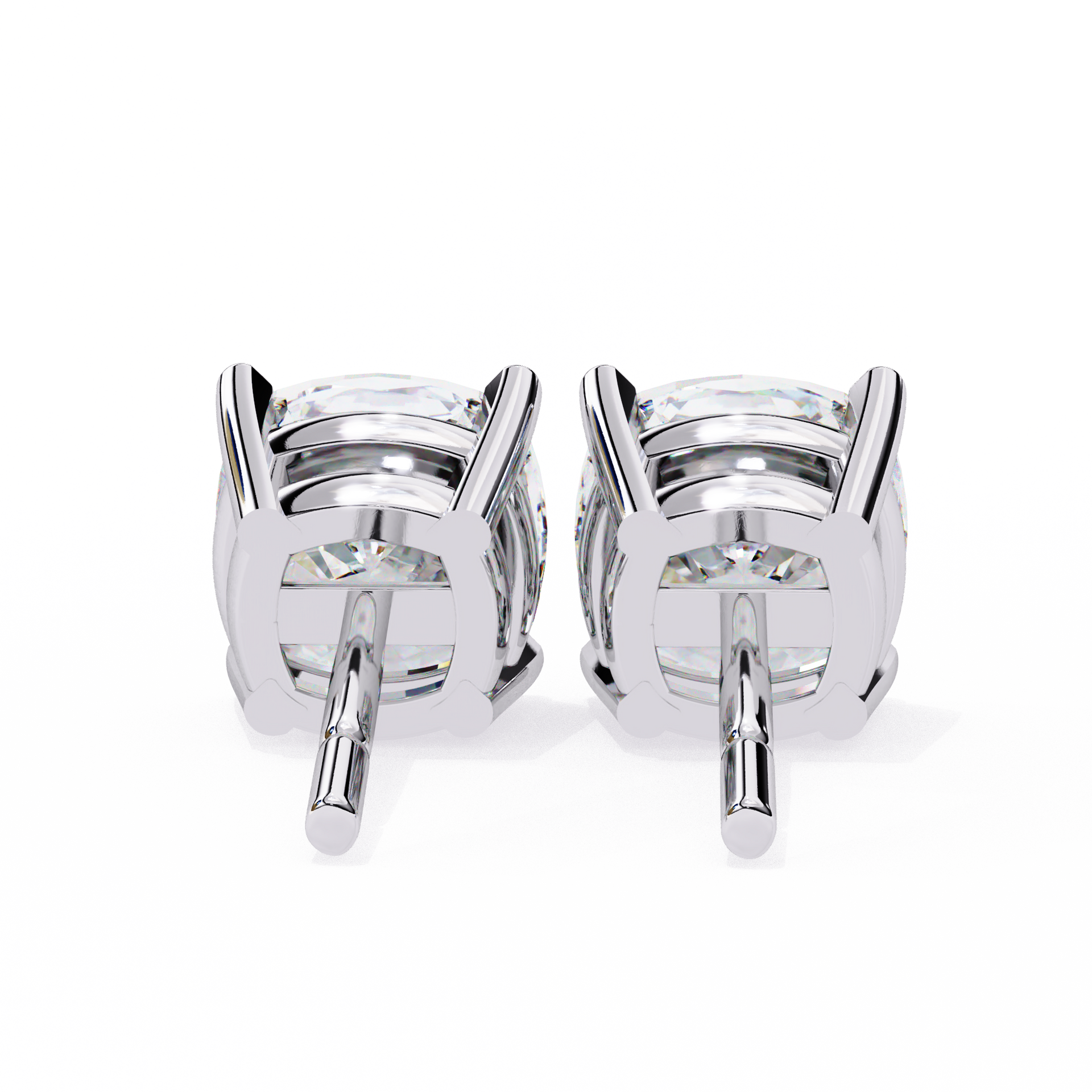 Cushion Square Cut Lab Diamond Stud Earrings