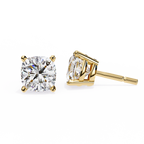 Cushion Diamond Stud Earrings 4-Prong Basket Setting