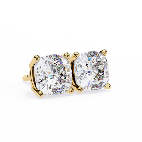 Cushion Square Cut Lab Diamond Stud Earrings
