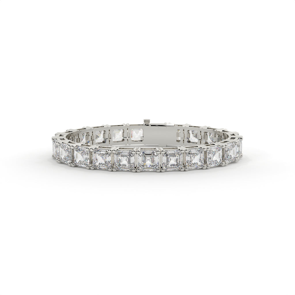 Diamond bracelet on a white background